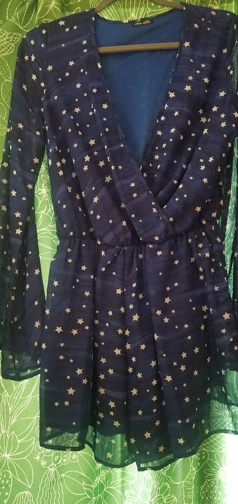 Blue and White Stars Romper